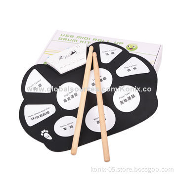 2014 Latest silicone roll-up drum kit for children
